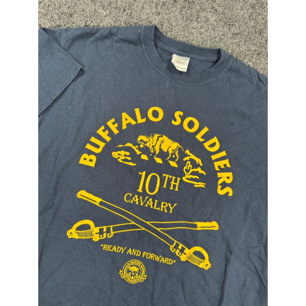 Buffalo Soldiers 10th Cavalry T Shirt Military Museum Graphic Gildan Medium